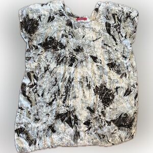 Volante Australia | Abstract Black and White Blouse tunic